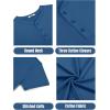 imageCOOFANDY Mens Henley Shirts Cotton Short Sleeve Casual TShirt Button Henley Basic Tee Lightweight Summer TopDenim Blue