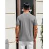 imageCOOFANDY Mens Henley Shirts Cotton Short Sleeve Casual TShirt Button Henley Basic Tee Lightweight Summer TopGrey