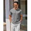 imageCOOFANDY Mens Henley Shirts Cotton Short Sleeve Casual TShirt Button Henley Basic Tee Lightweight Summer TopGrey
