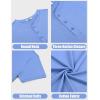 imageCOOFANDY Mens Henley Shirts Cotton Short Sleeve Casual TShirt Button Henley Basic Tee Lightweight Summer TopLight Blue