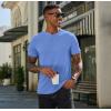 imageCOOFANDY Mens Henley Shirts Cotton Short Sleeve Casual TShirt Button Henley Basic Tee Lightweight Summer TopLight Blue