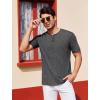 imageCOOFANDY Mens Henley Shirts Short Sleeve Casual Basic Tee Summer Button Henley Soild T ShirtsDark Grey