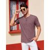 imageCOOFANDY Mens Henley Shirts Short Sleeve Casual Basic Tee Summer Button Henley Soild T ShirtsDark Red