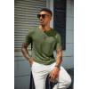 imageCOOFANDY Mens Henley Shirts Short Sleeve Casual Summer Basic T Shirt Soild Button Tee TopAarmy Green