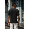 imageCOOFANDY Mens Henley Shirts Short Sleeve Casual Summer Basic T Shirt Soild Button Tee TopAblack