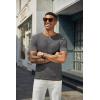 imageCOOFANDY Mens Henley Shirts Short Sleeve Casual Summer Basic T Shirt Soild Button Tee TopAdark Grey