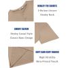 imageCOOFANDY Mens Henley Shirts Short Sleeve Casual Summer Basic T Shirt Soild Button Tee TopAkhaki