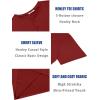 imageCOOFANDY Mens Henley Shirts Short Sleeve Casual Summer Basic T Shirt Soild Button Tee TopAwine Red