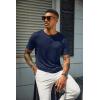 imageCOOFANDY Mens Henley Shirts Short Sleeve Casual Summer Basic T Shirt Soild Button Tee TopB2 Pack Navy BlueKhaki