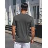 imageCOOFANDY Mens Henley Shirts Short Sleeve Collarless Button TShirt Fashion Casual Basic Tee TopsDark Grey