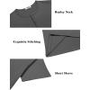 imageCOOFANDY Mens Henley Shirts Short Sleeve Collarless Button TShirt Fashion Casual Basic Tee TopsDark Grey