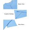 imageCOOFANDY Mens Henley Shirts Short Sleeve Collarless Button TShirt Fashion Casual Basic Tee TopsLight Blue