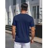 imageCOOFANDY Mens Henley Shirts Short Sleeve Collarless Button TShirt Fashion Casual Basic Tee TopsNavy Blue
