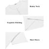 imageCOOFANDY Mens Henley Shirts Short Sleeve Collarless Button TShirt Fashion Casual Basic Tee TopsWhite