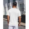 imageCOOFANDY Mens Henley Shirts Short Sleeve Collarless Button TShirt Fashion Casual Basic Tee TopsWhite
