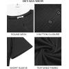 imageCOOFANDY Mens Henley Shirts Short Sleeve Ribbed Stretch TShirt Casual Summer Basic TeeBlack