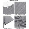 imageCOOFANDY Mens Henley Shirts Short Sleeve Ribbed Stretch TShirt Casual Summer Basic TeeDark Grey