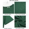 imageCOOFANDY Mens Henley Shirts Short Sleeve Ribbed Stretch TShirt Casual Summer Basic TeeGreen