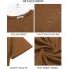 imageCOOFANDY Mens Henley Shirts Short Sleeve Ribbed Stretch TShirt Casual Summer Basic TeeLight Brown