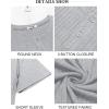 imageCOOFANDY Mens Henley Shirts Short Sleeve Ribbed Stretch TShirt Casual Summer Basic TeeLight Grey