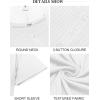 imageCOOFANDY Mens Henley Shirts Short Sleeve Ribbed Stretch TShirt Casual Summer Basic TeeWhite