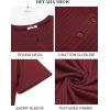 imageCOOFANDY Mens Henley Shirts Short Sleeve Ribbed Stretch TShirt Casual Summer Basic TeeWine Red