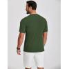 imageCOOFANDY Mens Henley Shirts Short Sleeve Ribbed TShirts Bodybuilding Workout Tee ShirtsArmy Green