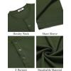 imageCOOFANDY Mens Henley Shirts Short Sleeve Ribbed TShirts Bodybuilding Workout Tee ShirtsArmy Green