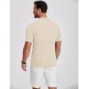 imageCOOFANDY Mens Henley Shirts Short Sleeve Ribbed TShirts Bodybuilding Workout Tee ShirtsBeige