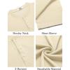 imageCOOFANDY Mens Henley Shirts Short Sleeve Ribbed TShirts Bodybuilding Workout Tee ShirtsBeige