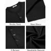 imageCOOFANDY Mens Henley Shirts Short Sleeve Ribbed TShirts Bodybuilding Workout Tee ShirtsBlack