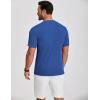 imageCOOFANDY Mens Henley Shirts Short Sleeve Ribbed TShirts Bodybuilding Workout Tee ShirtsBlue