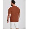 imageCOOFANDY Mens Henley Shirts Short Sleeve Ribbed TShirts Bodybuilding Workout Tee ShirtsCaramel