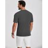 imageCOOFANDY Mens Henley Shirts Short Sleeve Ribbed TShirts Bodybuilding Workout Tee ShirtsDark Gray