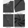 imageCOOFANDY Mens Henley Shirts Short Sleeve Ribbed TShirts Bodybuilding Workout Tee ShirtsDark Gray