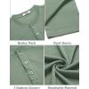 imageCOOFANDY Mens Henley Shirts Short Sleeve Ribbed TShirts Bodybuilding Workout Tee ShirtsGray Green