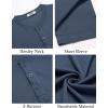 imageCOOFANDY Mens Henley Shirts Short Sleeve Ribbed TShirts Bodybuilding Workout Tee ShirtsGrey Blue