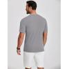 imageCOOFANDY Mens Henley Shirts Short Sleeve Ribbed TShirts Bodybuilding Workout Tee ShirtsLight Gray