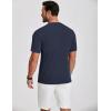 imageCOOFANDY Mens Henley Shirts Short Sleeve Ribbed TShirts Bodybuilding Workout Tee ShirtsNavy Blue