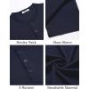 imageCOOFANDY Mens Henley Shirts Short Sleeve Ribbed TShirts Bodybuilding Workout Tee ShirtsNavy Blue