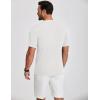 imageCOOFANDY Mens Henley Shirts Short Sleeve Ribbed TShirts Bodybuilding Workout Tee ShirtsWhite