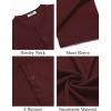 imageCOOFANDY Mens Henley Shirts Short Sleeve Ribbed TShirts Bodybuilding Workout Tee ShirtsWine Red
