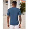 imageCOOFANDY Mens Henley Shirts Short Sleeve Tshirt Basic Button Tees Summer Ribbed Pocket T Shirt Casual Stretch TopsBlue