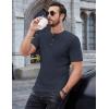 imageCOOFANDY Mens Henley Shirts Short Sleeve Tshirt Basic Button Tees Summer Ribbed Pocket T Shirt Casual Stretch TopsNavy Blue
