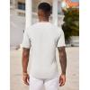 imageCOOFANDY Mens Henley Shirts Short Sleeve Tshirt Basic Button Tees Summer Ribbed Pocket T Shirt Casual Stretch TopsWhite