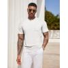 imageCOOFANDY Mens Henley Shirts Short Sleeve Tshirt Basic Button Tees Summer Ribbed Pocket T Shirt Casual Stretch TopsWhite