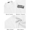 imageCOOFANDY Mens Henley TShirts Short Sleeve Casual Button Henley Shirts Band Collar Tee Summer Beach Hippie ShirtsAll White