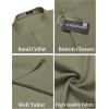 imageCOOFANDY Mens Henley TShirts Short Sleeve Casual Button Henley Shirts Band Collar Tee Summer Beach Hippie ShirtsArmy Green