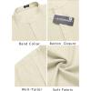 imageCOOFANDY Mens Henley TShirts Short Sleeve Casual Button Henley Shirts Band Collar Tee Summer Beach Hippie ShirtsBeige