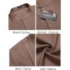 imageCOOFANDY Mens Henley TShirts Short Sleeve Casual Button Henley Shirts Band Collar Tee Summer Beach Hippie ShirtsBrown